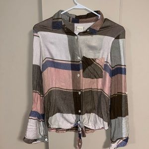 Pink, green and tan flannel from Altar’d State